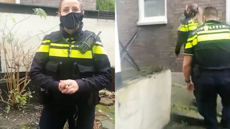 Politie komt aan de deur voor niet dragen mondkapje, man wil lekker discussiëren...