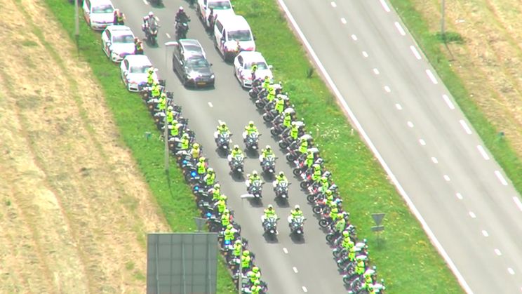 Uitvaart met volledige korpseer voor doodgereden motoragent