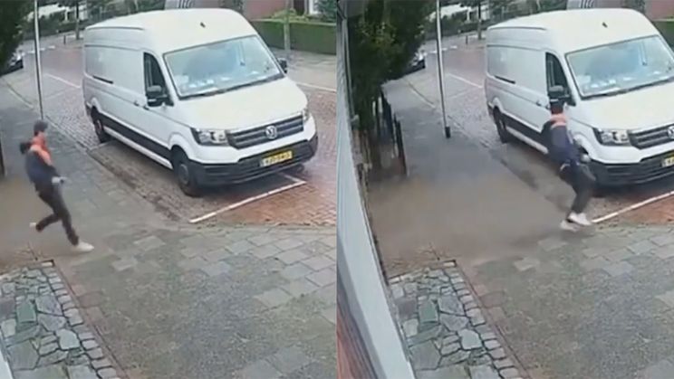 Bezorger in Den Haag moet op de vlucht voor hond