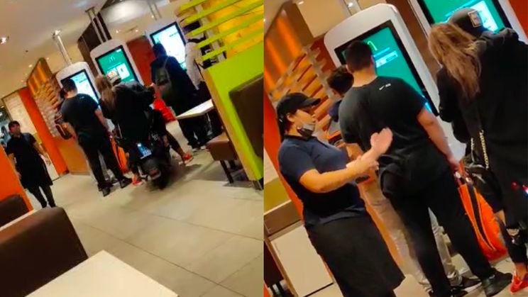 Natuurlijk kun je met een scooter eten bestellen in de Mac...