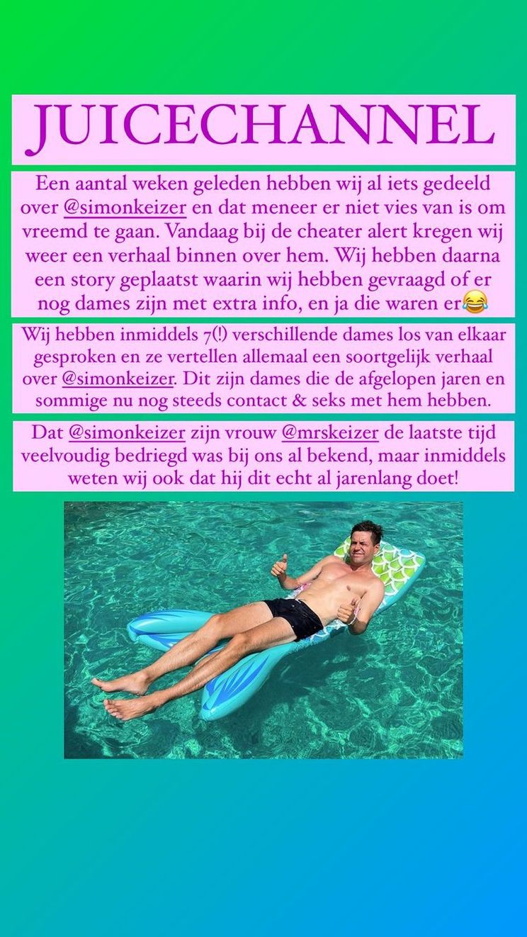 7 vrouwen doen verhaal en beweren dat Simon Keizer regelmatig vreemd zou gaan