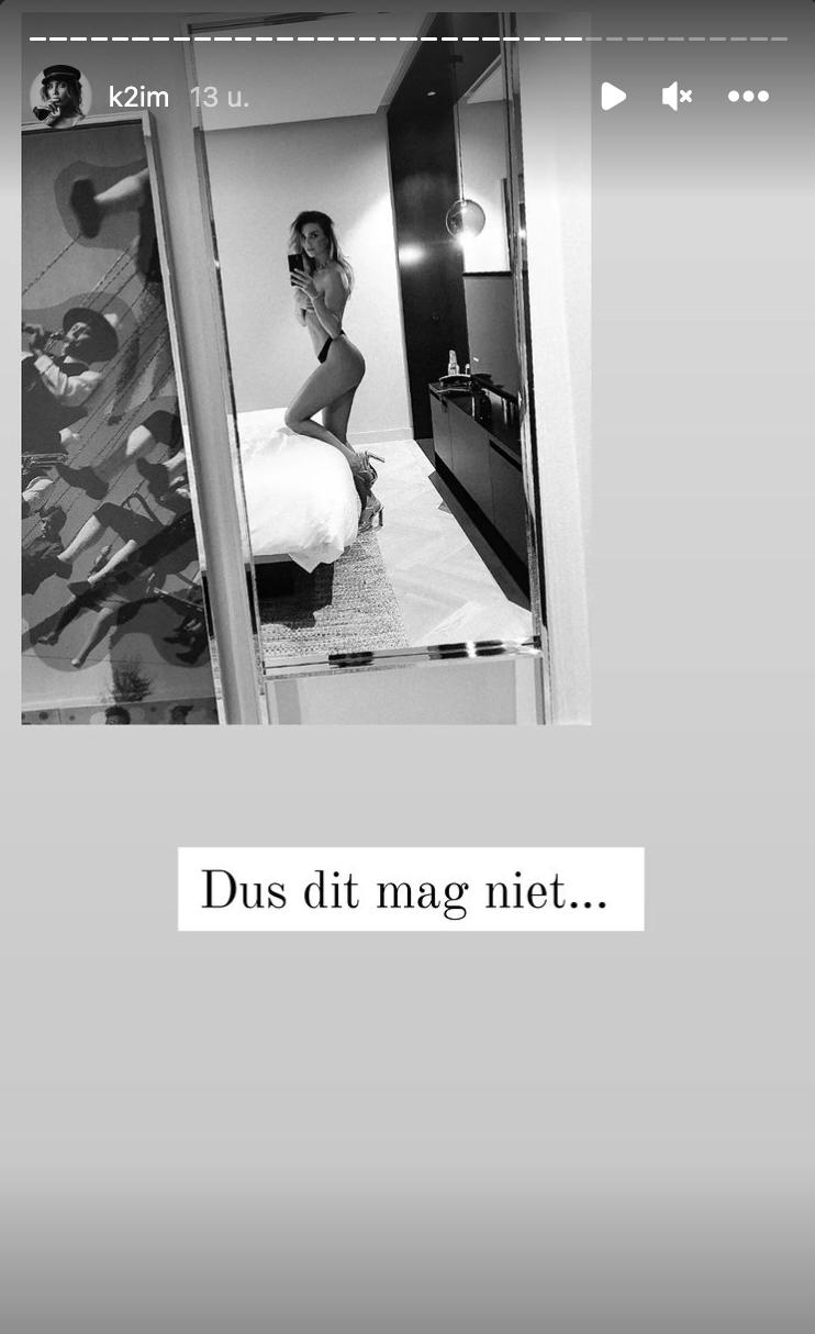 Kim Feenstra is boos, omdat 'te spannende' foto's van Instagram werden verwijderd
