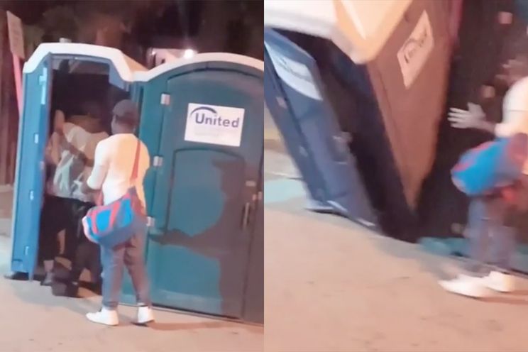 Pakjesdief wordt opgesloten in Dixi en krijgt na omgooien volle laag