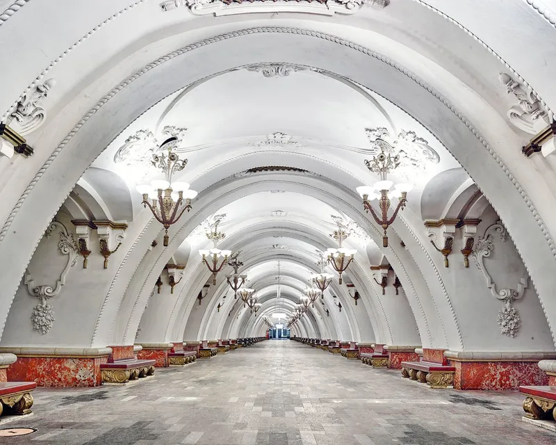 during the time of the soviet union many citizens struggled in communal housing properties above ground still the underground system was spared no expense