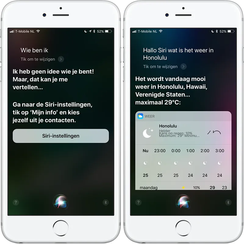 siri ios 11 functies