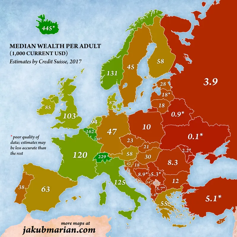 wealth per adult median europe