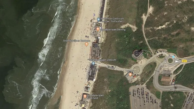 foto google maps castricum strand