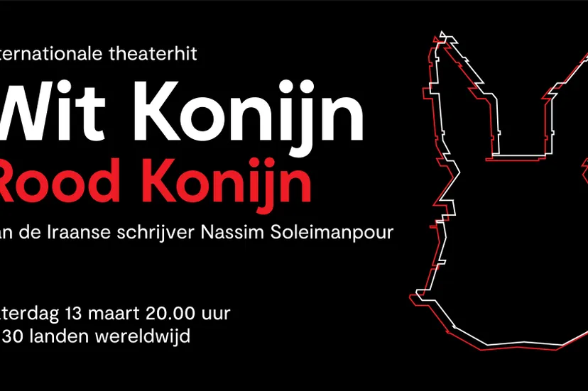 wit konijn rood konijn beeld