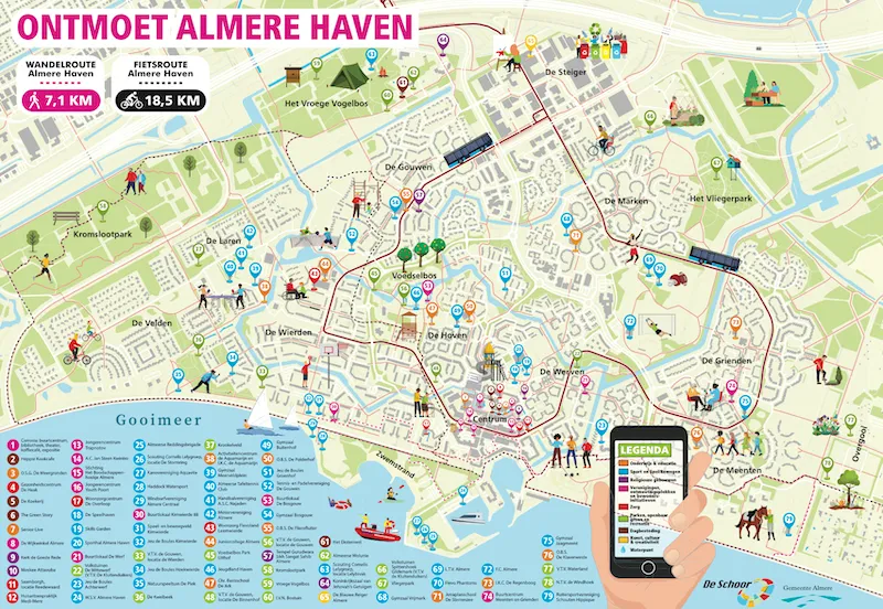 kaart ontmoet almere haven haven hart 20