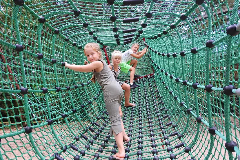 klim en klauter tussen de dieren