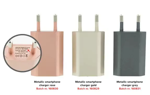 recall kruidvat smartphone charger1
