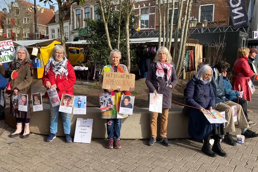Stil Protest voor Palestina - 1