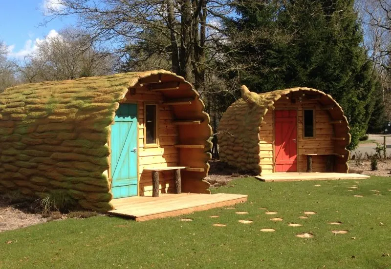 slapen in een boomstam