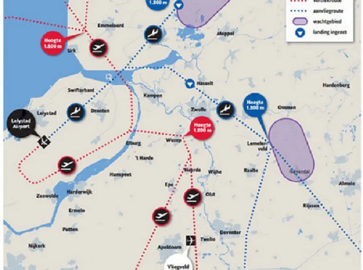 vluchtroutekaart