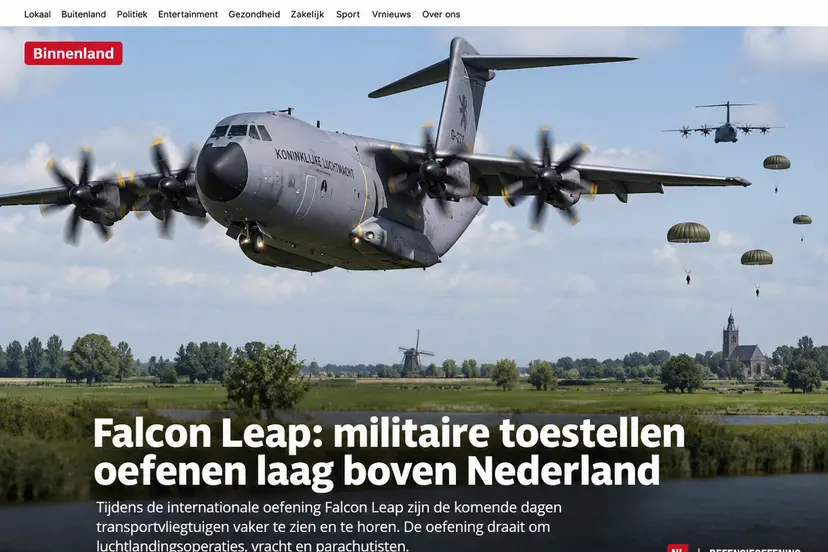 Falcon Leap ter illustratie
