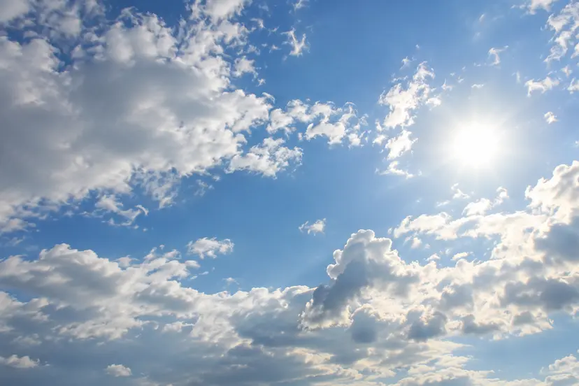 weer wolk zon