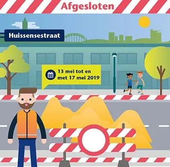 afsluiting huissensestraat