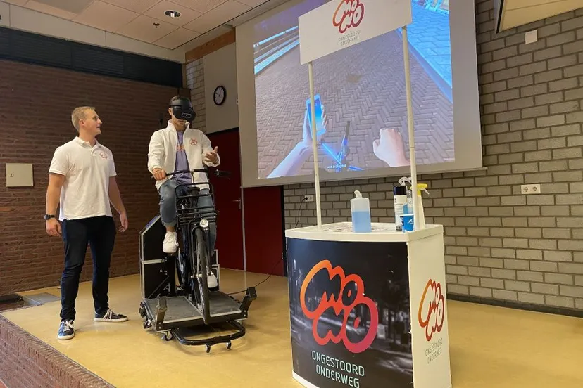 folkert op de 3d afleiding bikeklein
