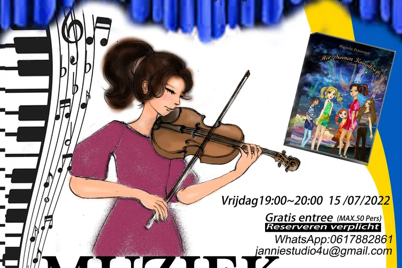 jannies poster voor de muziekavond1