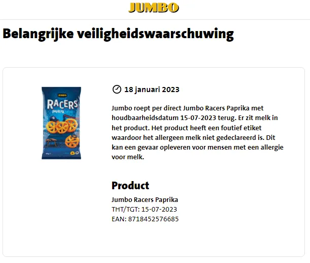 recall jumbo chips racers paprika