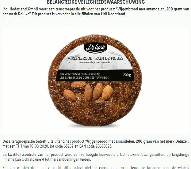 recall lidl deluxe vijgenbrood amandel