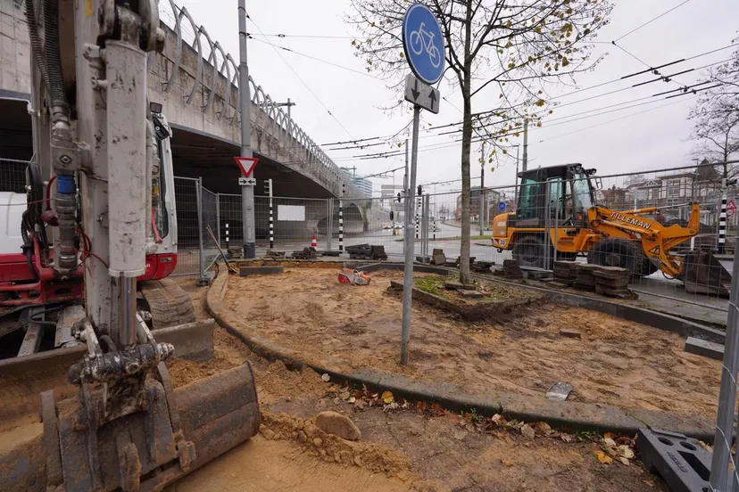 steen wijkt voor groen werk in uitvoering