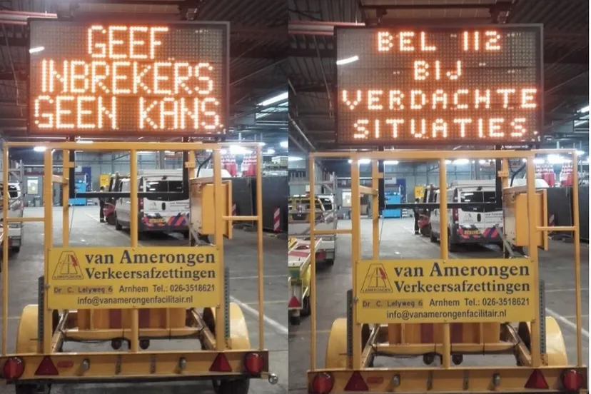 tekstwagens inbraakpreventie