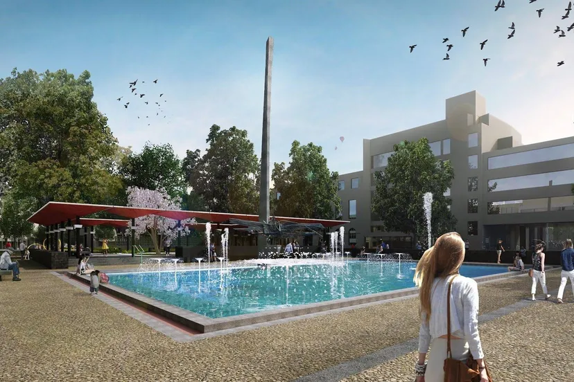 artists impression gele rijders plein opzoom architecten arnhem