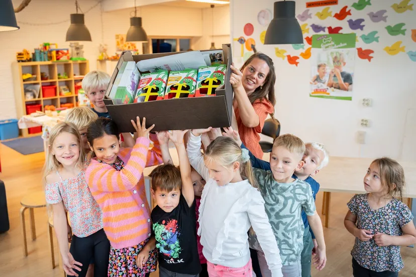 de aftrap op bso prinses irenestraat van kinderopvangorganistie kidsfirst in assen