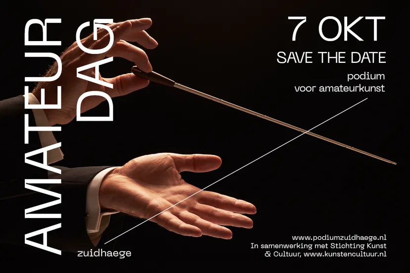save the date amateurdag podium zuidhaege stichting kunst en cultuur
