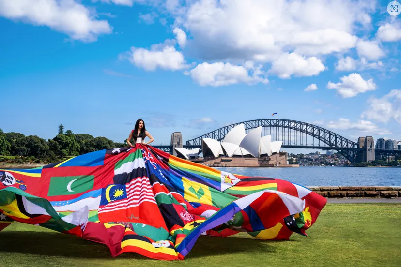 amsterdam rainbow dress sydney 2022 cassandra hannagan en amsterdam rainbow dress foundation