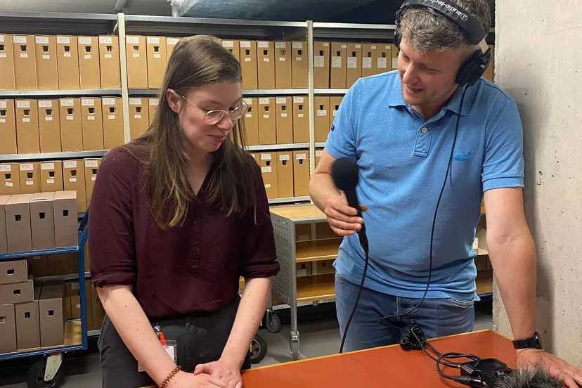 DR Reinout Meijer en Nynke Gubbels tijdens op podcastopnames2