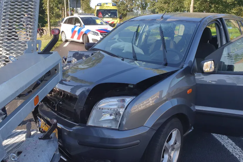 botsing op aanhanger