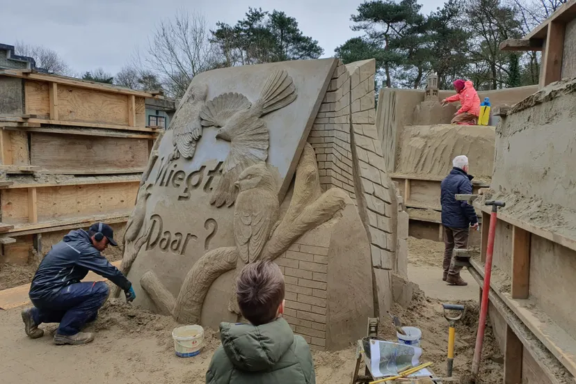 opbouw zandsculptuur