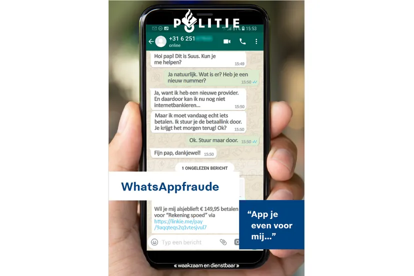 whatsapp fraude politie