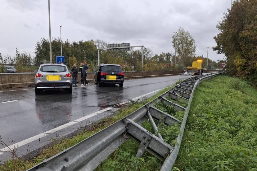 A1 ongeval bij oprit