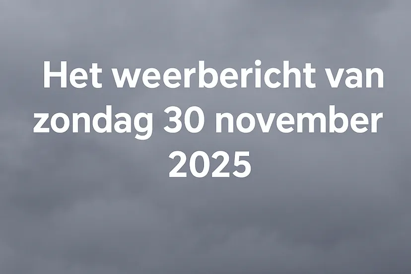 Weerbericht Zondag 30 November