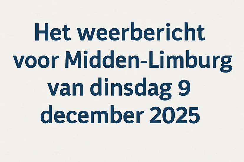 Het weerbericht voor 9 december