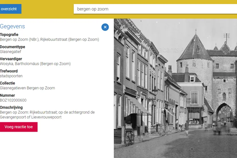 screenshot archief bergen op zoom