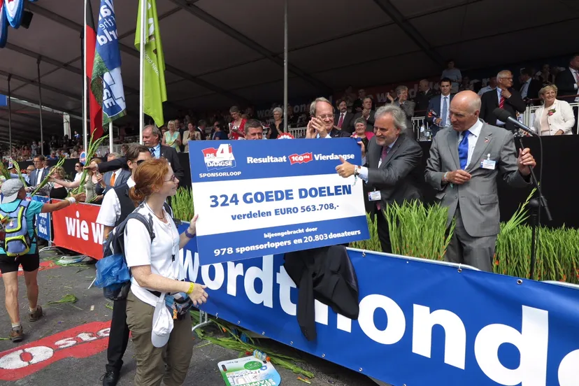 afbeelding persbericht vierdaagse sponsorloop eindstand