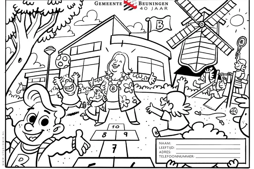 kleurplaat beuningen
