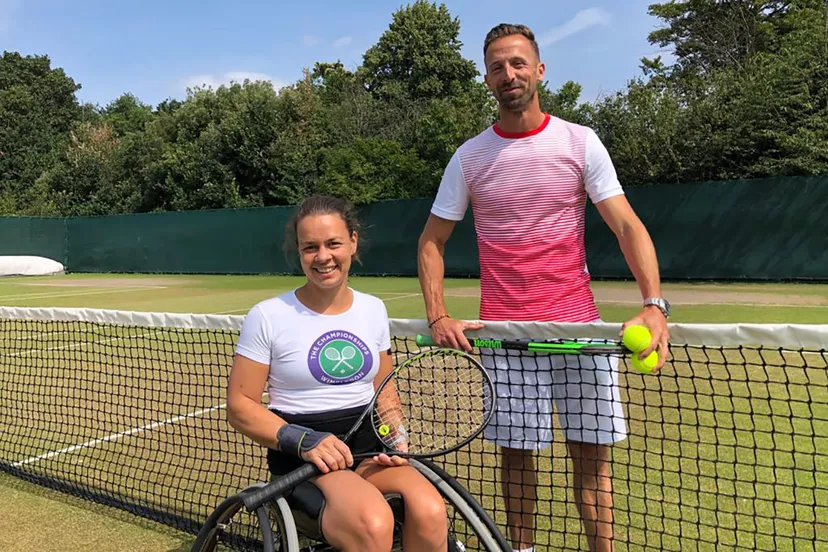 marjolein buis trainde met coach wouter kropman op de grasbanen in rosmalen