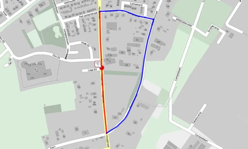 omleiding hoogstraat