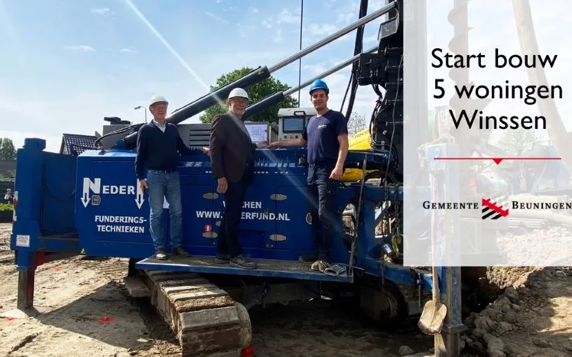 start bouw 5 woningen winssen