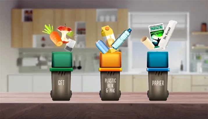 banner afval scheiden 100 100 100