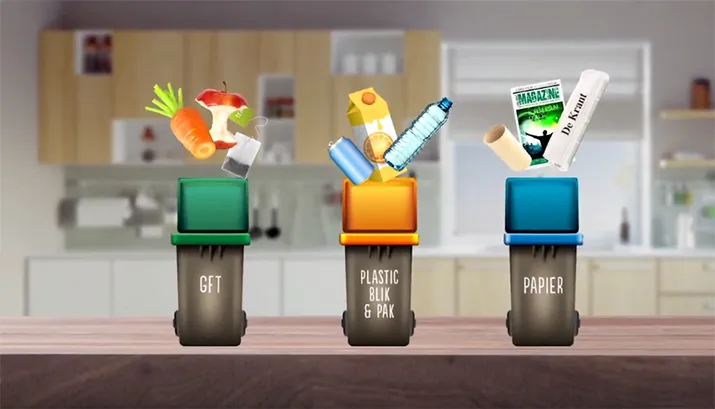 banner afval scheiden 100 100 100