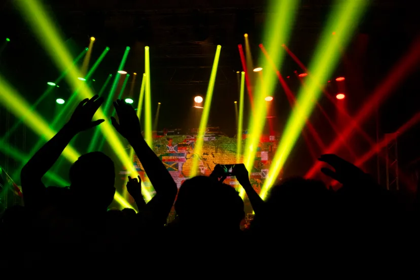 dancing people on the party