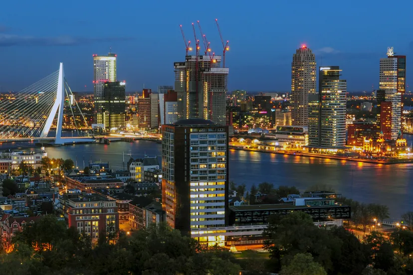 erasmusbrug seen from euromast