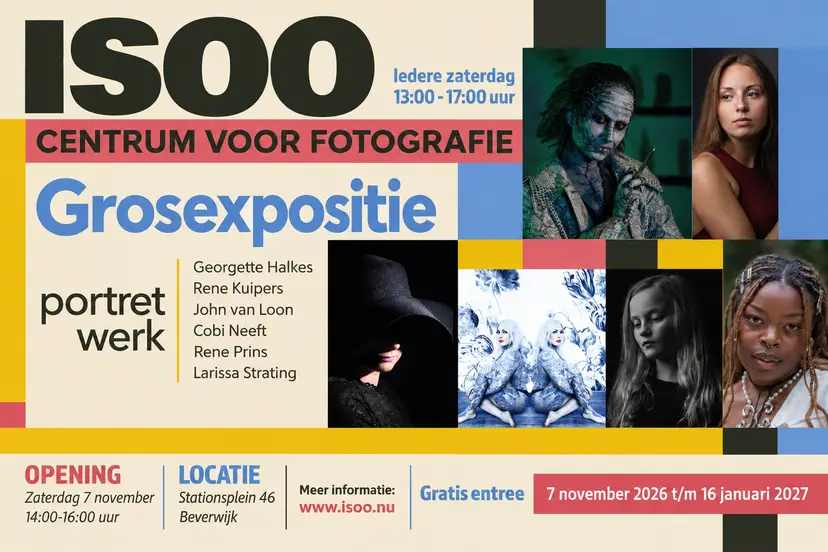 ISOO-fototentoonstelling in kleurrijk raster