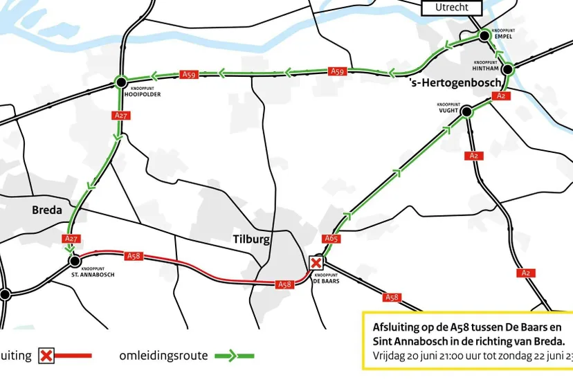 omleidingskaart a58 de baars tilburg reeshof tcm26 345792